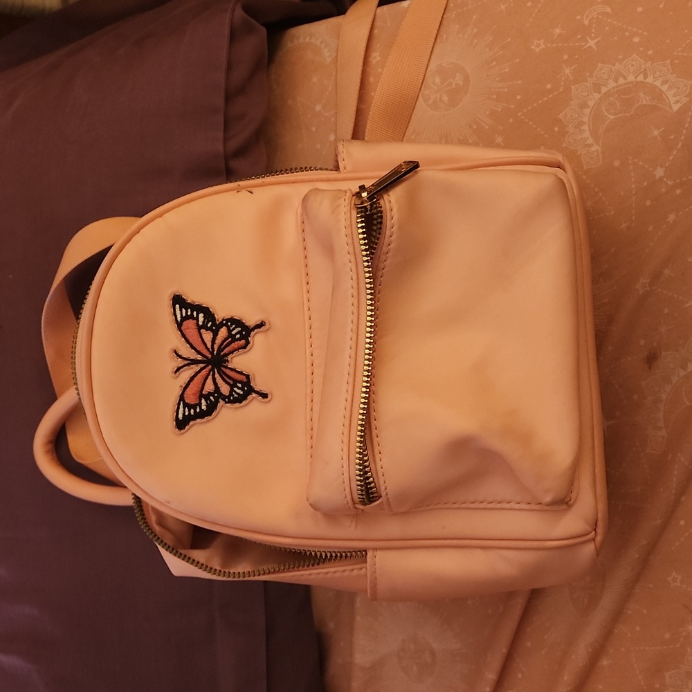 Pink butterfly mini backpack